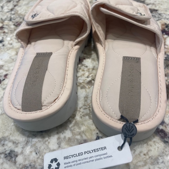 rag & bone Quilted Hook & Loop Women's Slides in Color "Buff Sand Cream" - 37.5 - Picture 3 of 7